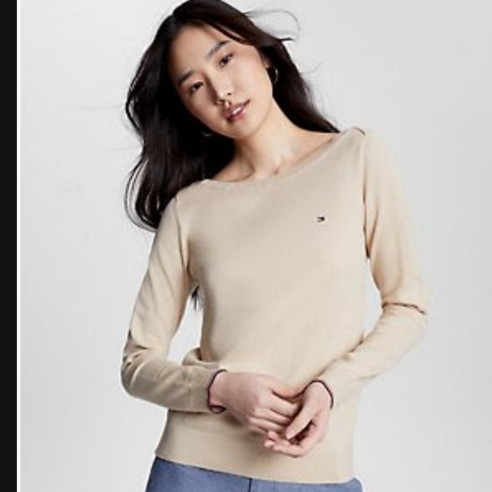Tommy Hilfiger Solid Boatneck Sweater XXL Wild Honey